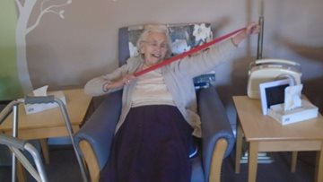 Nottingham care home Residents keep fit with games